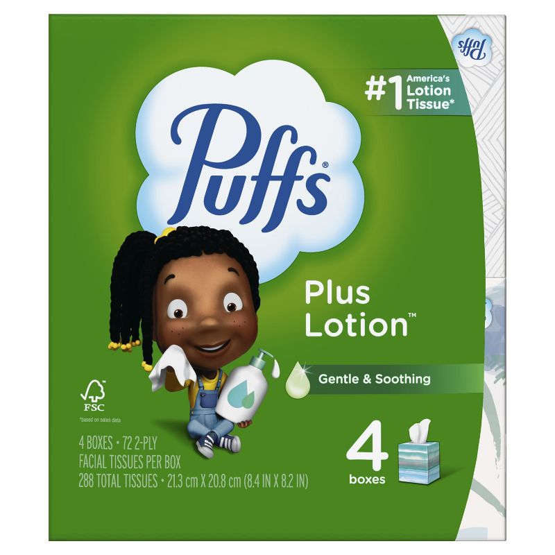 Puffs Plus Lotion Facial Tissue, 3 of 9