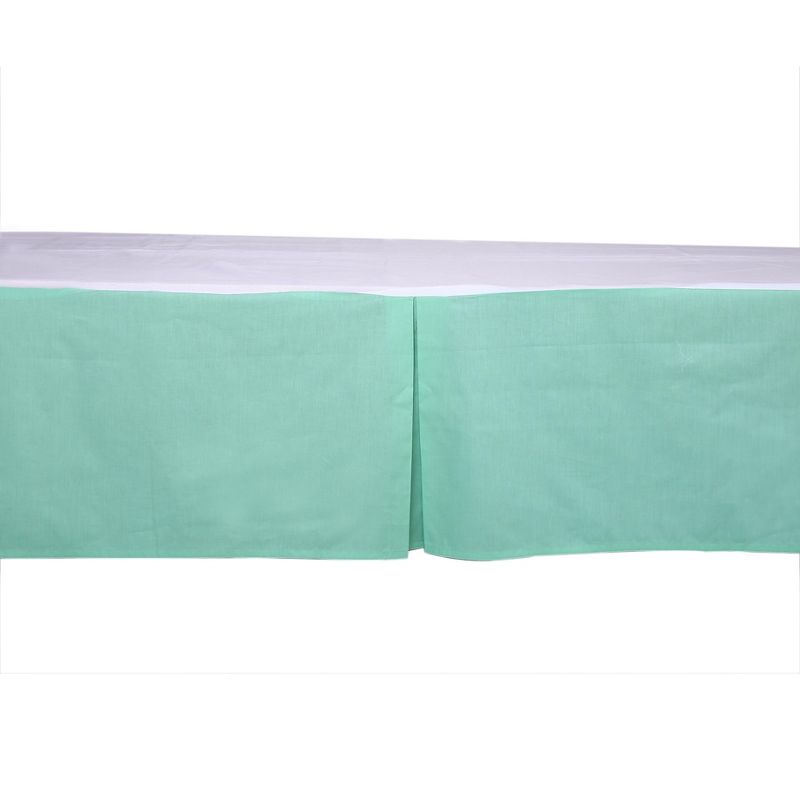  Bacati - Solid Mint Crib/Toddler Bed Skirt, 3 of 4