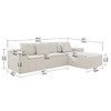104" Cloud Corduroy L-Shaped Sectional Sofa with Chaise - 2 of 4