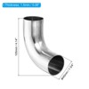 Unique Bargains 304 Stainless Steel Exhaust Hose Pipe Fitting 90 Mandrel Bend Silver - 2 of 4