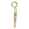 Black Bow Jewelry 14k Yellow Gold Translucent Acrylic 4 Leaf Clover Pendant, 10mm - 2 of 4