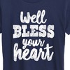 Women's - Instant Message - Well Bless Your Heart Short Sleeve Graphic T-Shirt - 2 of 4