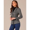 INSPIRE CHIC Women's Faux Suede Belted Lapel Single Breasted Work Outwear Blazer - 3 of 4