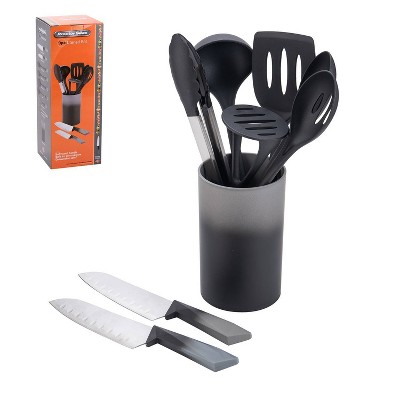 Proctor Silex 9pc Kitchen Tool Set - Black/Gray