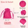 Unique Bargains Satin Drawstring Party Favor Bags Gift Bags for Birthday Candy - 2 of 4