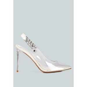 Goddess Metallic Stiletto Heel Slingback Sandals - 1 of 4