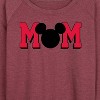 Women's - Disney - Minnie Mouse Mom Lightweight French Terry Wide Neck Long Sleeve Shirt - 2 of 4