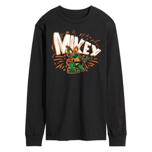 Men's - Teenage Mutant Ninja Turtles Mutant Mayhem - Sketch Mikey Long Sleeve Graphic T-Shirt - 1 of 3