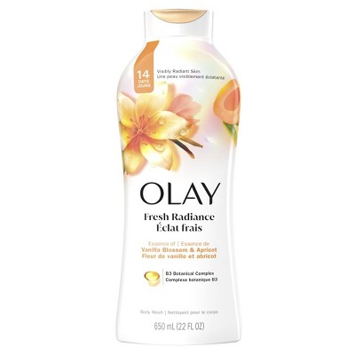 Olay Fresh Outlast Body Wash with Notes of Vanilla Blossom and Apricot, 22 fl oz