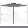 Costway 12 FT Patio Umbrella Outdoor Market Umbrella with Crank Handle 8 Sturdy Ribs Coffee/Beige/Red/Navy/Gray - 3 of 4