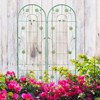 2 Pack Metal Garden Trellis 86.7" x 19.7" Rustproof Trellis for Climbing Plants Outdoor Flower Support Green - 2 of 4