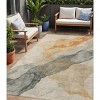 HomeRoots 5' X 8' Orange And Gray Abstract Washable Indoor Outdoor Area Rug - 2 of 3