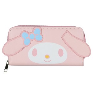 Hello Kitty and Friends My Melody Wallet 3D Ears Saffiano Faux Leather Zip Around Clutch Pink - 1 of 4