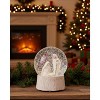 Handcrafted Nativity Musical Snow Globe White and Beige 5.7 inch by Melrose - 3 of 3