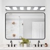 Dolonm Modern Chrome LED Vanity Light, Square Acrylic Lampshades Wall Mount Fixture for Bathroom, Mirror Lighting - 2 of 4