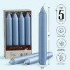 Leor & Lair Blue Taper Candles – 6 Inch Blue Dinner Candles, Pack of 8 Short Candle Sticks for Hanukkah, Winter - 3 of 3