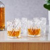 True Diamond Crystal Whiskey Tumblers Set of 2 - Premium Crystal Clear Glass, Striking Lowball Cocktail Glasses, Scotch Glass Gift Set - 11 oz - 2 of 4