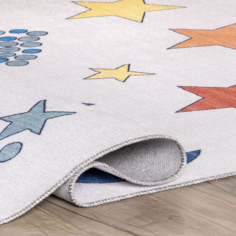 nuLOOM Leonie Outer Space Machine Washable Kids Area Rug, 4 of 10