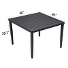 40'' Modern Outdoor Square Dining Table, 4-Seater Patio Table with Umbrella Hole, Tapered Legs and Rust-Free Aluminum Frame - Cuddlewood - 4 of 4