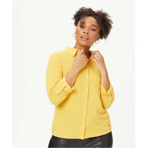Tommy Hilfiger Womens Textured Button Up Shirt - 1 of 1