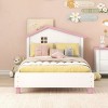 KTMBDW Twin/Full Size Platform Bed Frame, Twin Size Bed with House-shaped Headboard, No Box Spring Needed - 2 of 4