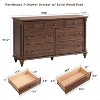 Farmhouse 7 Drawers Dresser for Bedroom with 4 Solid Wood Feet & Column Decor & Metal Slide, Storage Dressers for Bedroom - 2 of 4