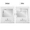 Amanti Art Mirror Makeover Bathroom Mirror Frame Border Kit - Fully Assembled Peel and Stick Frame - Mirror NOT Included - Cabinet White Narrow Trim - 3 of 4