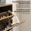 ORRD 31.5" Walnut Shoe Cabinet with 2 Flip-Top Drawers, Mid-Century Modern Entryway Storage Organizer with Anti-Tip Design - 4 of 4