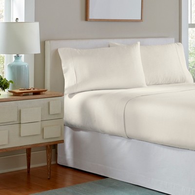 Ivory Heavyweight Cotton Flannel Full Sheet Set