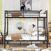 NicBex Full XL Over Queen Sturdy Metal Bunk Bed,Detachable Junior Bunk Bed Platform with Safety Guardrails&Ladder for Bedroom,250/350lbs Max - 2 of 4