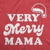 Womens Very Merry Mama Tshirt Cute Christmas Santa Hat Holiday Party Tee For Mom - Crazy Dog Women's T Shirt - image 2 of 4