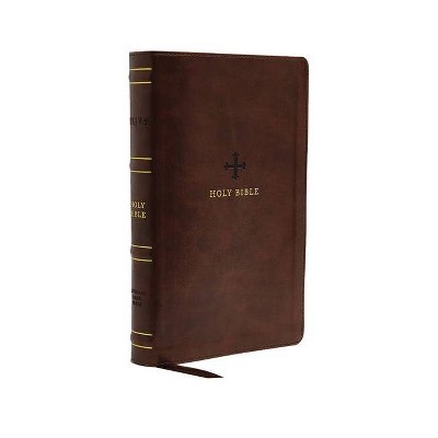 Nrsv, Catholic Bible, Standard Personal Size, Leathersoft, Brown, Comfort Print - by  Catholic Bible Press (Leather Bound)