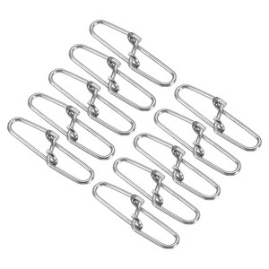 Unique Bargains Stainless Steel Quick Lock Design Fishing Swivels and Snaps 100 Pcs - 1 of 4