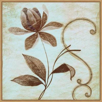 Amanti Art Floral Souvenir 2 by Okre Canvas Wall Art Print Framed 22 x 22-in.