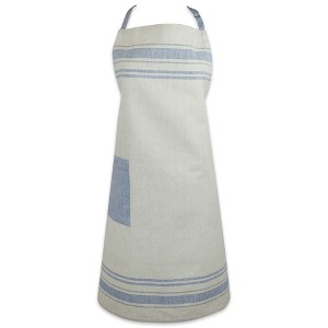Design Imports Nautical Blue French Stripe Chef Apron - 1 of 4