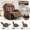 Recliner Chair for Living Room, Rocking Chairs with Massage and Heat, Swivel Chair for Adults, Wide Comfy Sofa Couch with Side Pockets, Cup Holder - 4 of 4