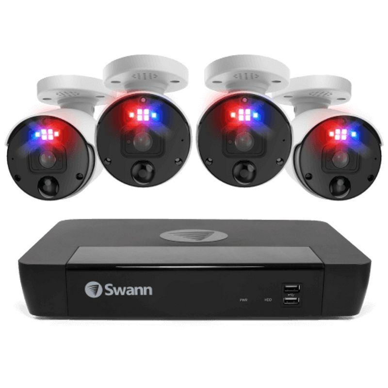Swann NVR Security System, Round Professional Bullet Cameras, 88980 Hub, Black, 2 of 11