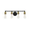 Elegant Lighting Serif 4 light brass and black Wall Sconce - 3 of 4