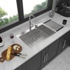 Gulches 33"x22" Drop-in Single Bowl Topmount Kitchen Sink, 16 Gauge T304 Stainless Steel, 10" Deep - 2 of 4