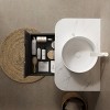 ChicFurnit Bathroom Sinks Vessel Sink Round Sink Vanity Sink Art Basin Countertop Bathroom Sink for Bathroom, White, 14.17"*14.17"*4.53" - 2 of 4