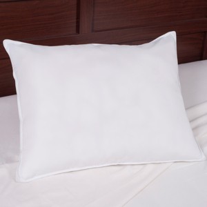 Down & White Duck Feather Pillow for Sleeping- Standard Size- 100% Cotton Cover- Soft & Supportive Insert for Pillowcases or Shams by Lavish Home - 1 of 2