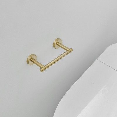 Brushed Gold Stainless Steel Wall Mounted Toilet Paper Holder
