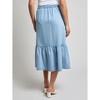 Jones New York Plus Flounced Button Front Skirt - 3 of 3