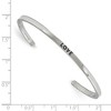 Black Bow Jewelry 3mm Stainless Steel Enamel & Crystal LOVE Cuff Bracelet - 4 of 4