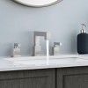 Gulches Brushed Nickel Widespread Bathroom Faucet, 8-Inch Waterfall Sink Faucet with 2 Handles, Pop Up Drain Assembly, and Lead-Free Supply Hose - 4 of 4