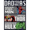 Girl's Marvel Dad You Are as Amazing as Spider-Man Mighty as Thor Incredible as the Hulk T-Shirt - 2 of 4