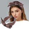 Unique Bargains Women's Double Layered Bow Knot Headband Hairband Accessories 2.6 Inch Wide 1Pc - 2 of 4
