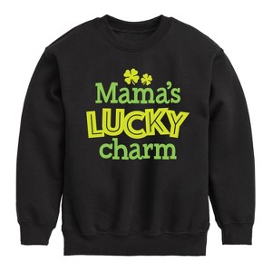 Boys' - Instant Message - St. Patrick's Day Mama's Lucky Charm Graphic Long Sleeve Fleece Sweatshirt - 1 of 4