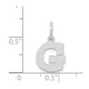 Black Bow Jewelry 14k White Gold, Amanda Collection, Small Block Style Initial G Pendant - 4 of 4