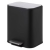12 Liter 3.2 Gallon Stainless Steel Trash Can, Step On Pedal, Soft Close Lid, Removable Inner Bucket, Brushed Finish, Black - 2 of 4